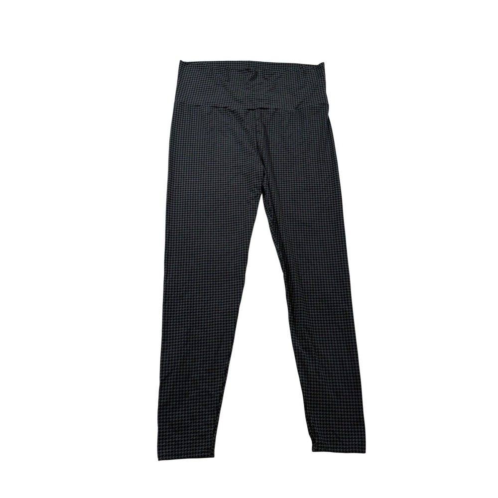 HATCH The Ultimate Before During After Maternity Leggings L Grey Houndstooth